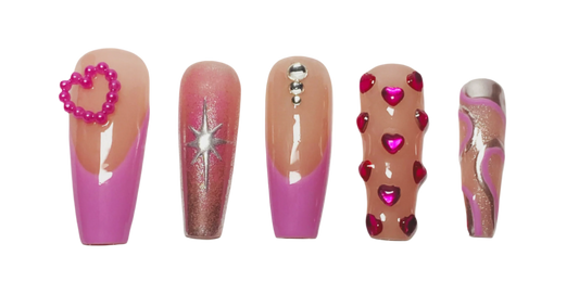 "Cosmic Crush" Valentine's Day Press-on Nail Set